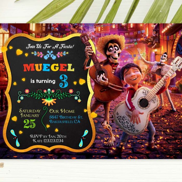 coco birthday invitation