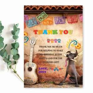 coco thank you card template