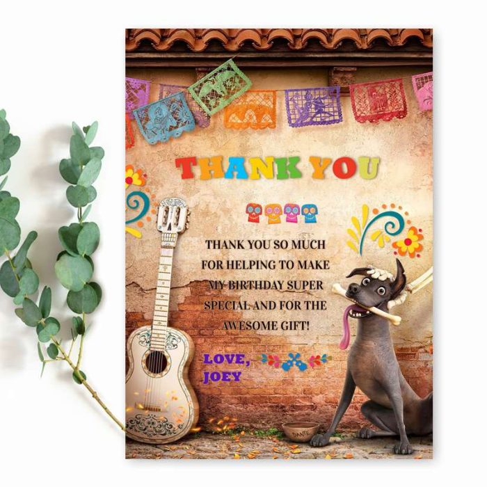 coco thank you card template