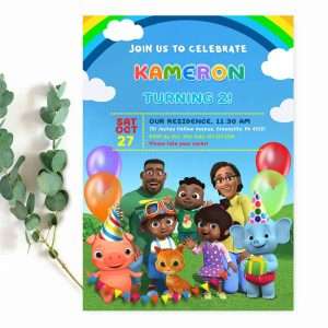 cocomelon invitation African American