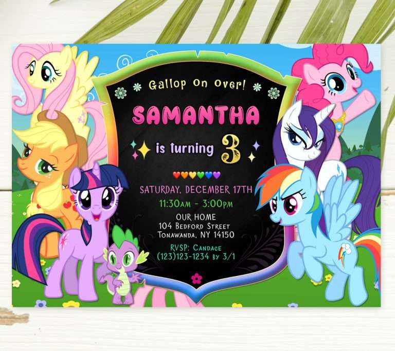 Magical My Little Pony Party Invitations: Sparkle and Shine!