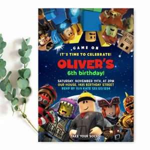roblox birthday invitation