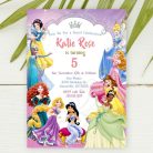 movie princesses invitation