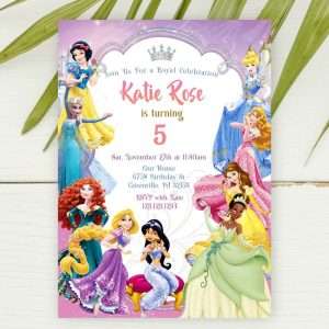 movie princesses invitation