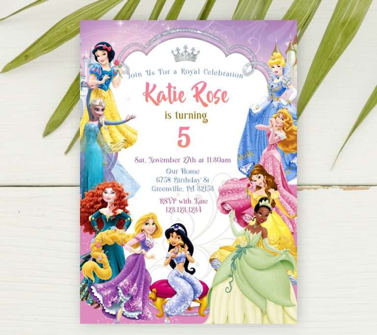 Movie Princesses Invitations