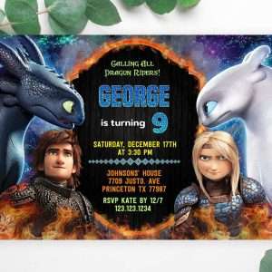 How to train your dragon invitation