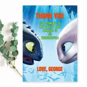 How to train your dragon thank you card