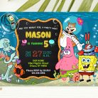 SpongeBob birthday invitation