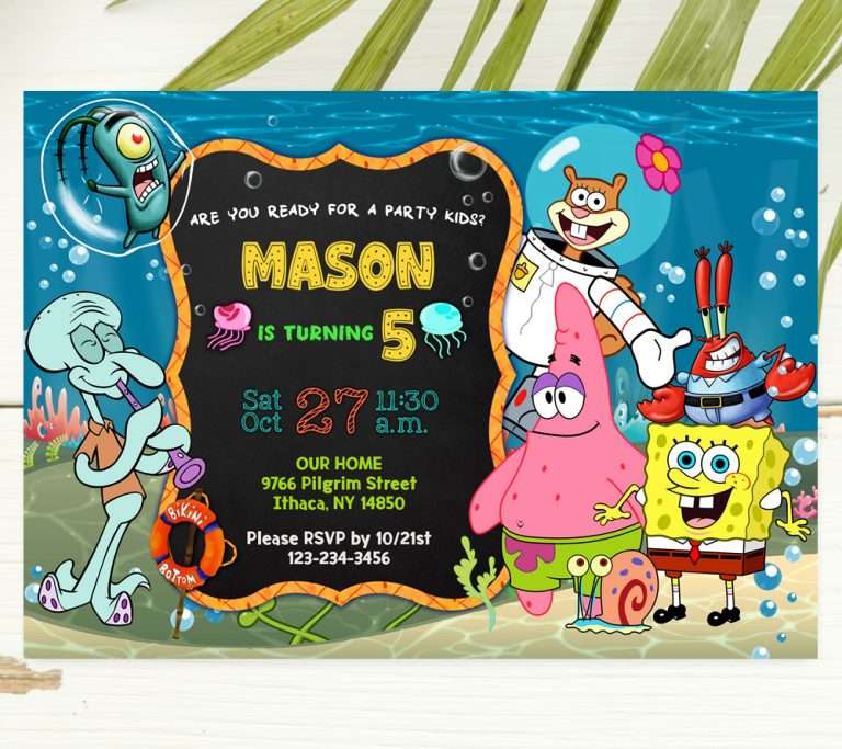 SpongeBob Birthday Invitations