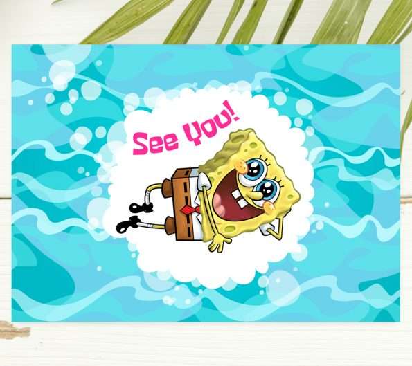 SpongeBob invitation template