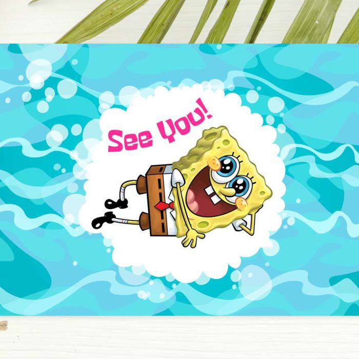 SpongeBob invitation template