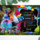 Trolls Birthday Invitation