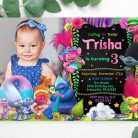 Trolls Invitation With Photo