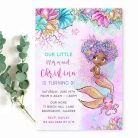 black mermaid invitation