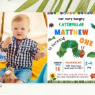 hungry caterpillar invitation with photo