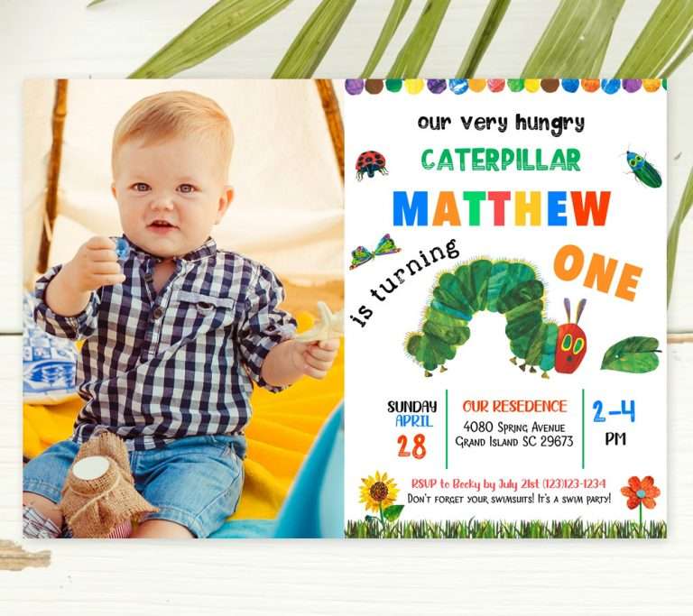 The Very Hungry Caterpillar Invitations