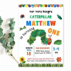 hungry caterpillar invitation