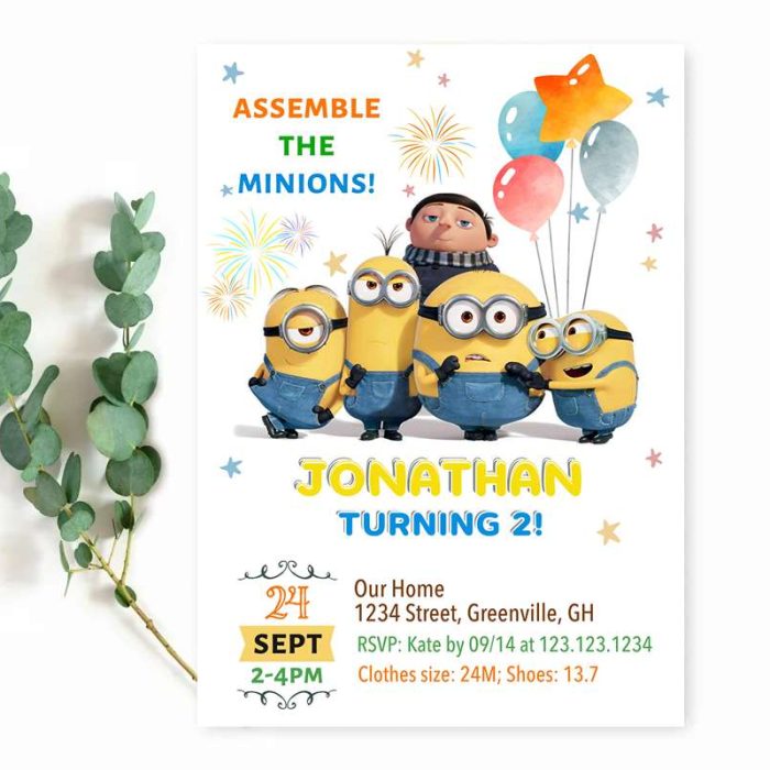 Minions Invitation