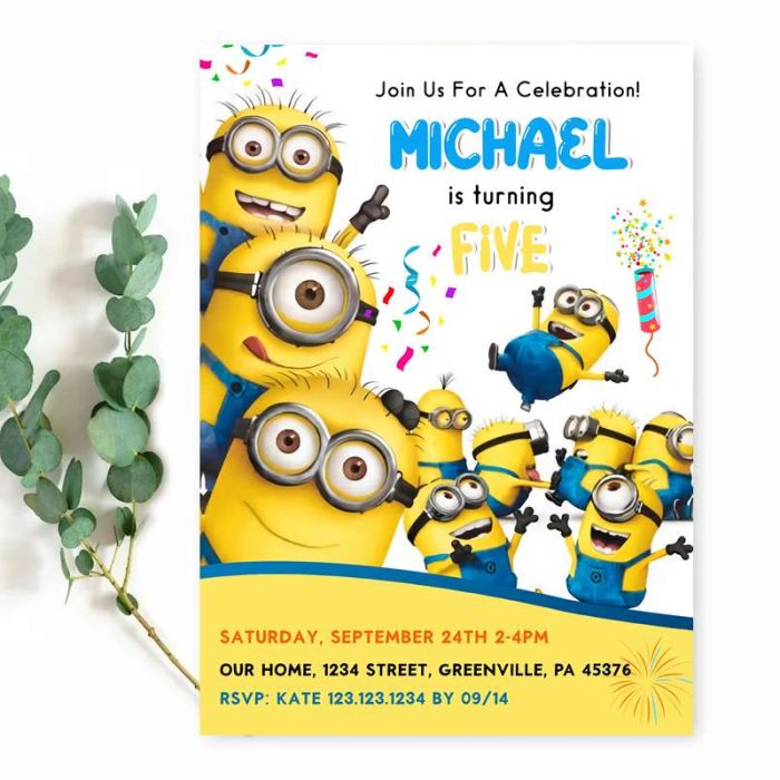 Minions Party Invitation