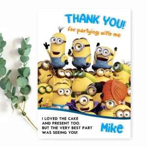 Minions Thank You Card