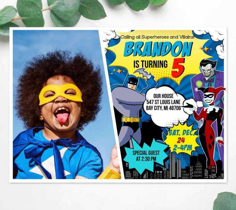 Batman Birthday Invitations