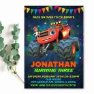 Blaze and Monster Machines Invitation