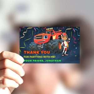 Blaze and Monster Machines Thank You Card