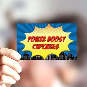 Superhero food labels customizable