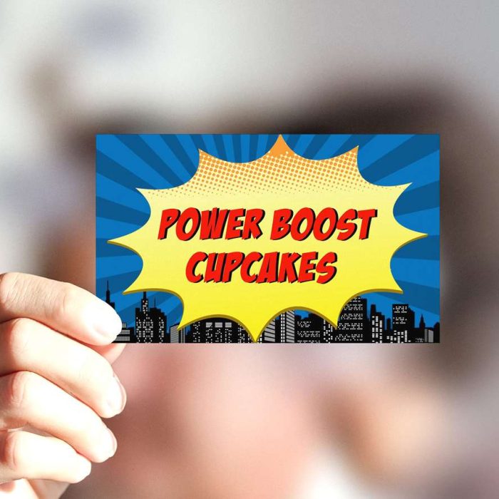 Superhero food labels customizable