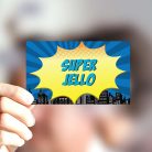 editable superhero food labels