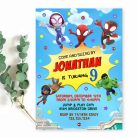 Spidey and friends invitation