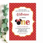 Minnie Mouse 1st Birthday Invitation