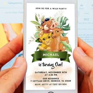 Digital Lion King Invitation