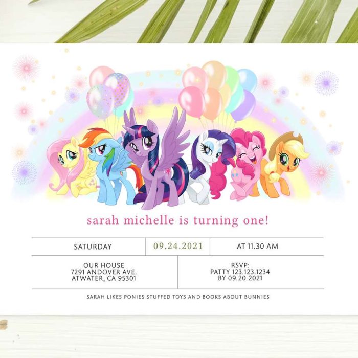Little Pony Party Invitation