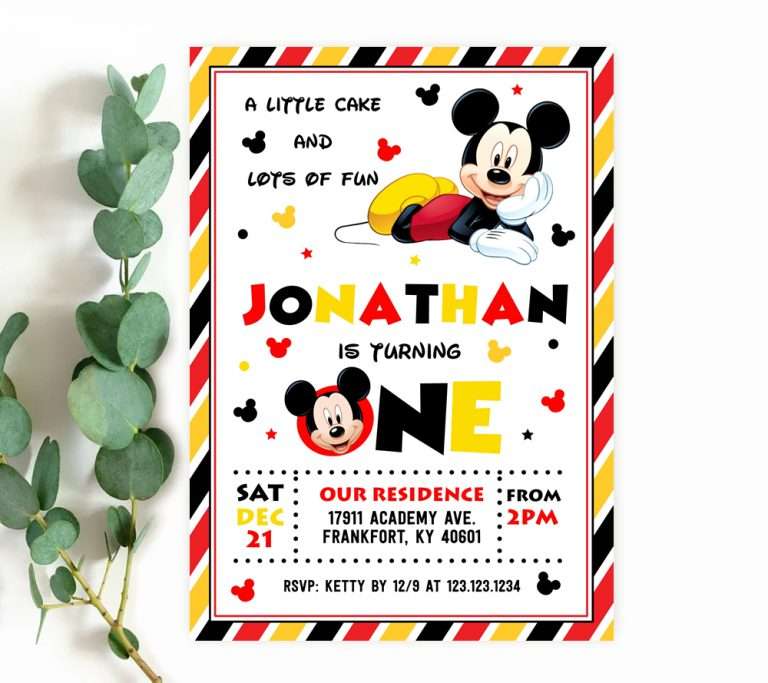 Make Your Celebration Magical with Mickey Mouse Editable Invitations!
