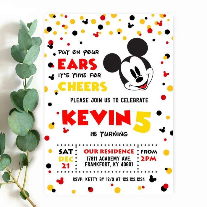 Mickey Birthday Invitation