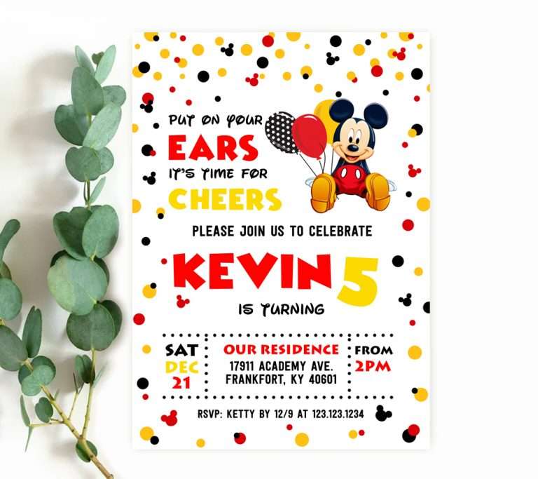 Mickey Mouse Party Invitations