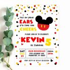 Mickey party invitation