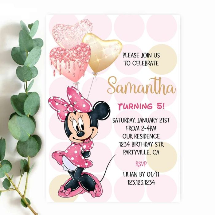 Minnie Mouse Invitation