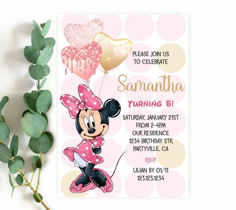 Minnie Mouse Invitations