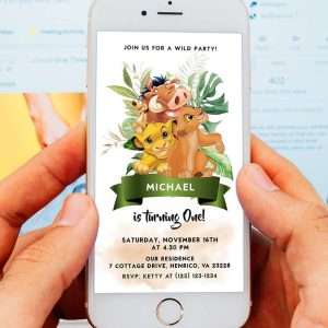 Paperless Lion King Invite
