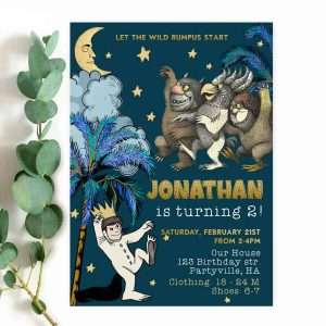 Where The Wild Things Are Invitation