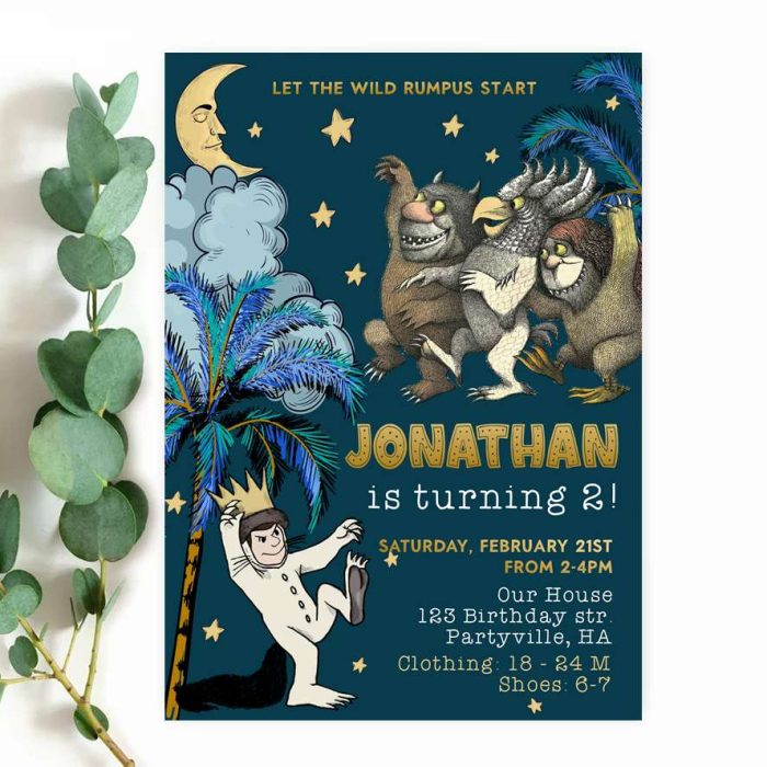Where The Wild Things Are Invitation