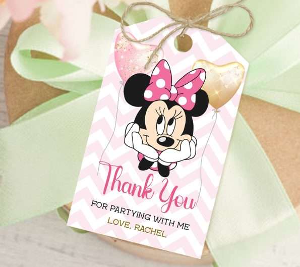 Minnie Mouse Thank You Tag