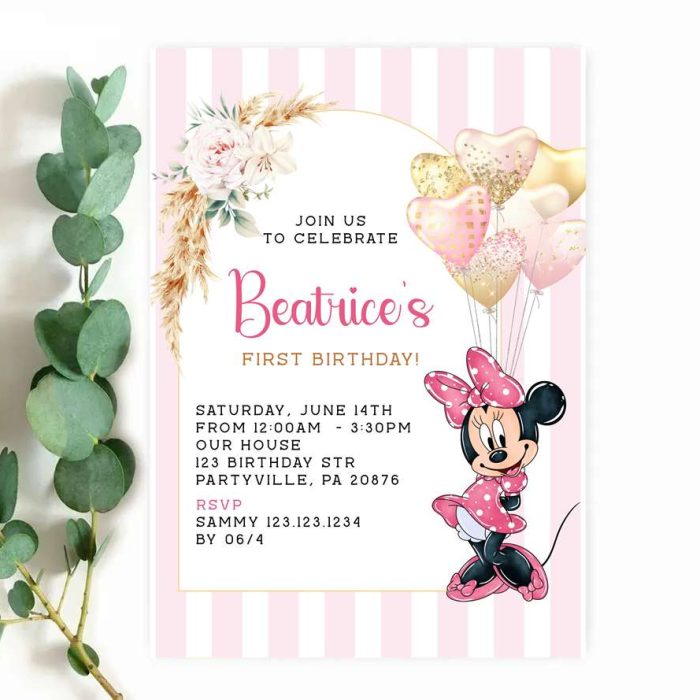 Minnie Mouse Party Invitation