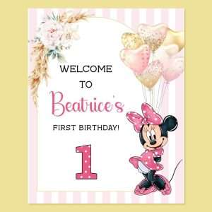 Minnie Mouse Welcome Sign