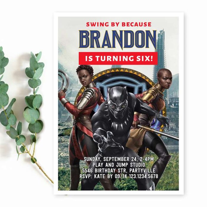 Black Panther Invitation