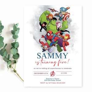 Avengers Birthday Invitation