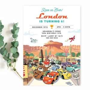 Cars Party Invitation