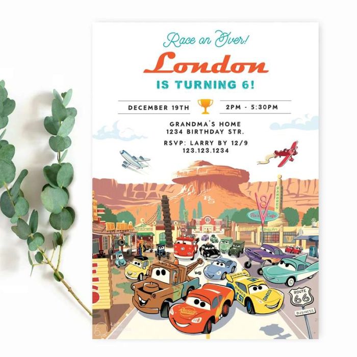 Cars Party Invitation
